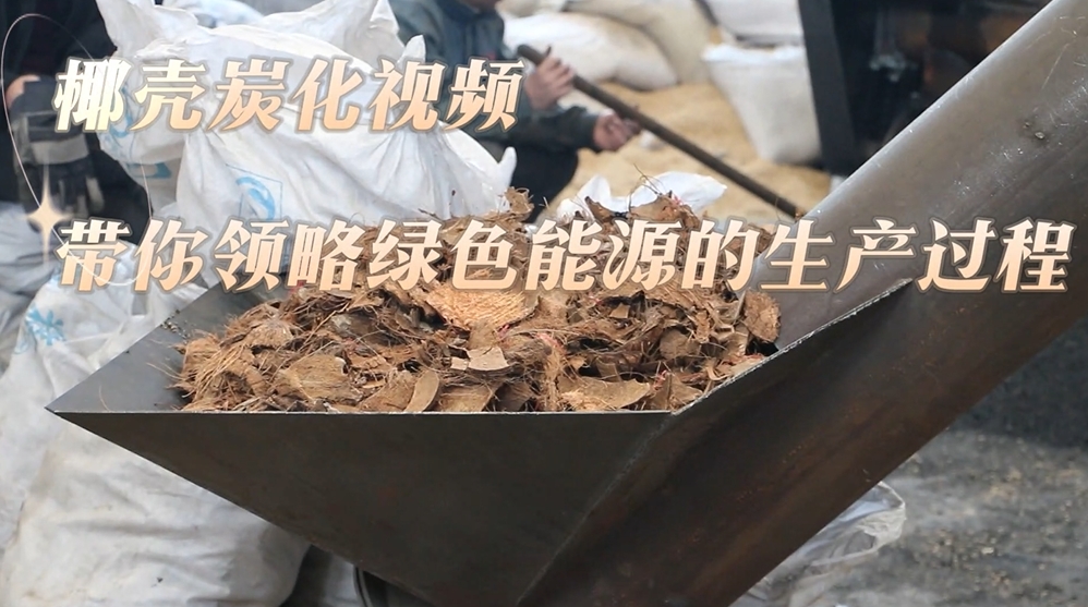 向日葵视频色板现场实录：椰壳的炭化过程